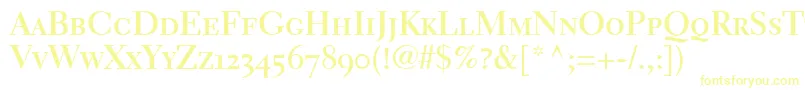 ElectraLhBoldSmallCapsOldstyleFigures Font – Yellow Fonts on White Background