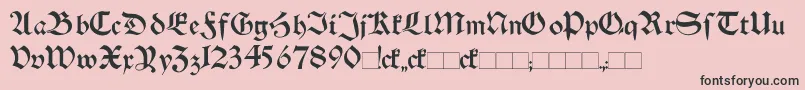 SchwabenAltBold-fontti – mustat fontit vaaleanpunaisella taustalla