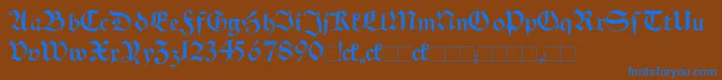 Шрифт SchwabenAltBold – синие шрифты на коричневом фоне