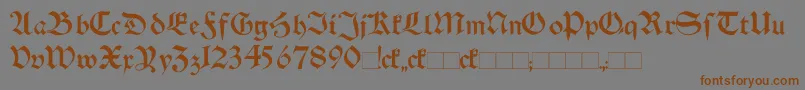 Шрифт SchwabenAltBold – коричневые шрифты на сером фоне