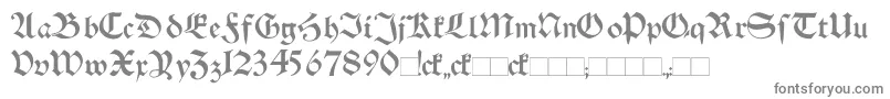 フォントSchwabenAltBold – 白い背景に灰色の文字