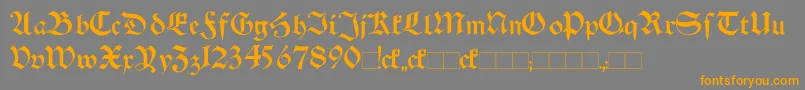 SchwabenAltBold Font – Orange Fonts on Gray Background