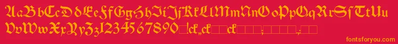 fuente SchwabenAltBold – Fuentes Naranjas Sobre Fondo Rojo