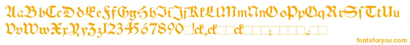 SchwabenAltBold Font – Orange Fonts on White Background