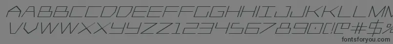 Player1upboldital-Schriftart – Schwarze Schriften auf grauem Hintergrund