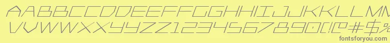 Player1upboldital Font – Gray Fonts on Yellow Background