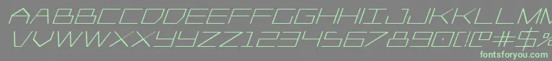 Player1upboldital Font – Green Fonts on Gray Background