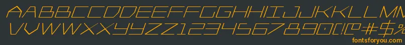 Player1upboldital Font – Orange Fonts on Black Background