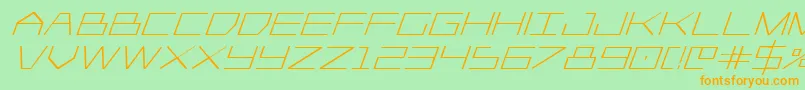 Player1upboldital Font – Orange Fonts on Green Background