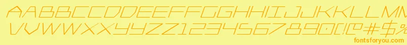 Player1upboldital Font – Orange Fonts on Yellow Background