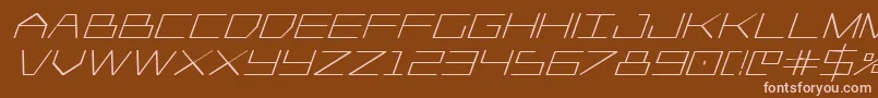 Player1upboldital Font – Pink Fonts on Brown Background