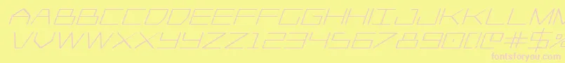 Player1upboldital Font – Pink Fonts on Yellow Background