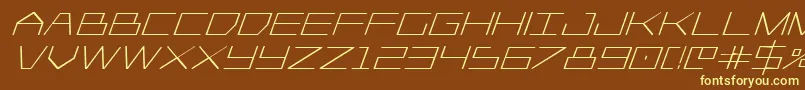 Player1upboldital Font – Yellow Fonts on Brown Background