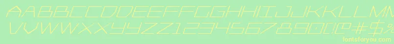 Player1upboldital Font – Yellow Fonts on Green Background