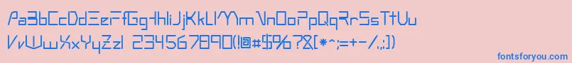 Czcionka OscillosskRegular – niebieskie czcionki na różowym tle