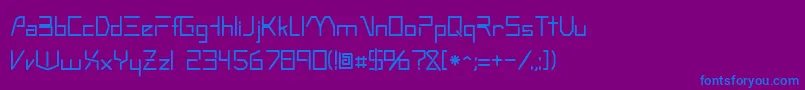 OscillosskRegular Font – Blue Fonts on Purple Background