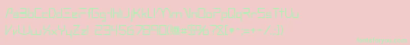 OscillosskRegular Font – Green Fonts on Pink Background