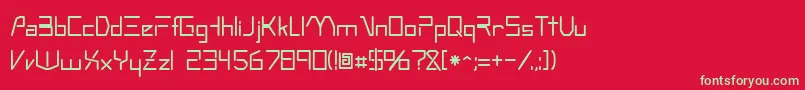 OscillosskRegular Font – Green Fonts on Red Background