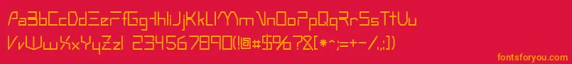 OscillosskRegular Font – Orange Fonts on Red Background
