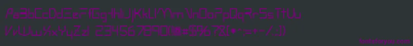 Czcionka OscillosskRegular – fioletowe czcionki na czarnym tle