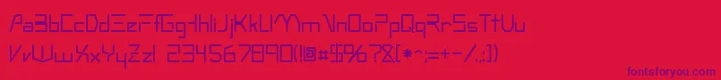 OscillosskRegular Font – Purple Fonts on Red Background