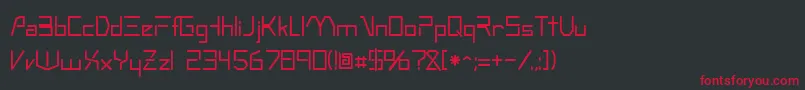 OscillosskRegular Font – Red Fonts on Black Background
