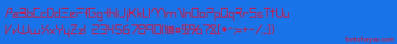 Police OscillosskRegular – polices rouges sur fond bleu
