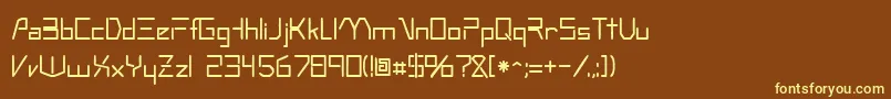 Czcionka OscillosskRegular – żółte czcionki na brązowym tle