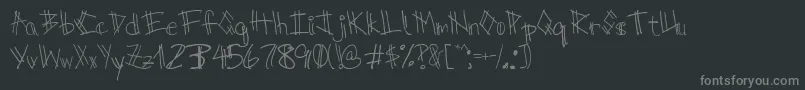 ScratchRegular Font – Gray Fonts on Black Background