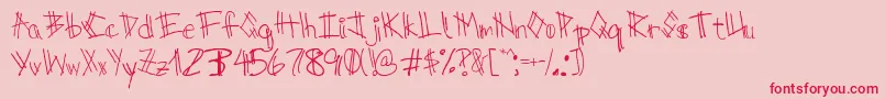 fuente ScratchRegular – Fuentes Rojas Sobre Fondo Rosa