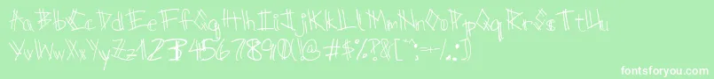 ScratchRegular Font – White Fonts on Green Background