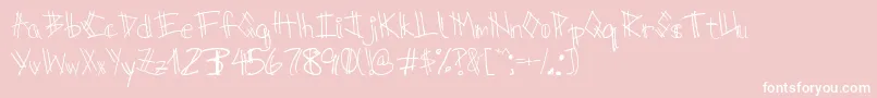ScratchRegular Font – White Fonts on Pink Background
