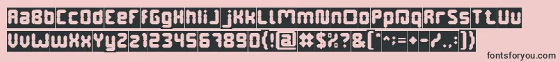 DigitalGothicInverse-Schriftart – Schwarze Schriften auf rosa Hintergrund