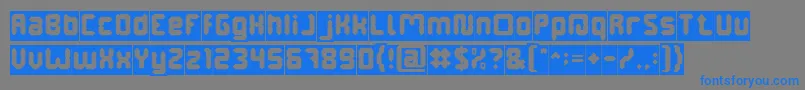 Police DigitalGothicInverse – polices bleues sur fond gris