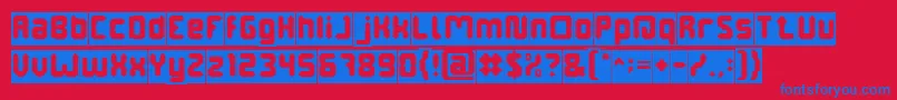 Шрифт DigitalGothicInverse – синие шрифты на красном фоне