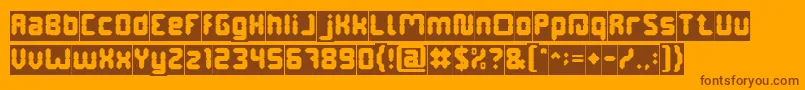Police DigitalGothicInverse – polices brunes sur fond orange