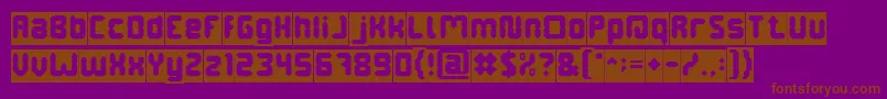 fuente DigitalGothicInverse – Fuentes Marrones Sobre Fondo Morado
