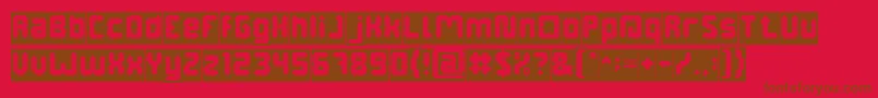 DigitalGothicInverse Font – Brown Fonts on Red Background