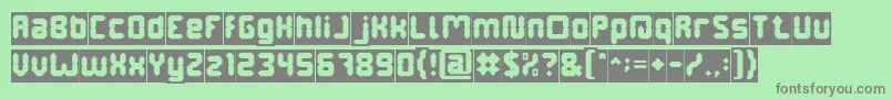 DigitalGothicInverse Font – Gray Fonts on Green Background