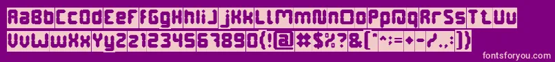 DigitalGothicInverse Font – Pink Fonts on Purple Background