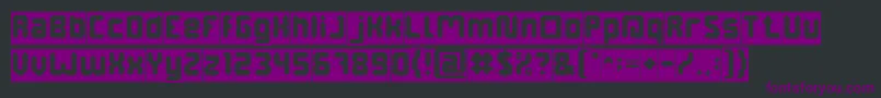 Czcionka DigitalGothicInverse – fioletowe czcionki na czarnym tle