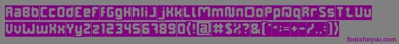 DigitalGothicInverse Font – Purple Fonts on Gray Background