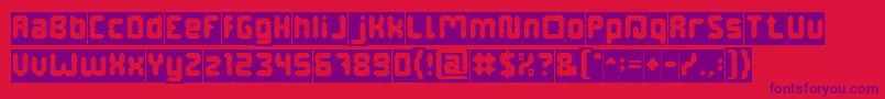 DigitalGothicInverse Font – Purple Fonts on Red Background
