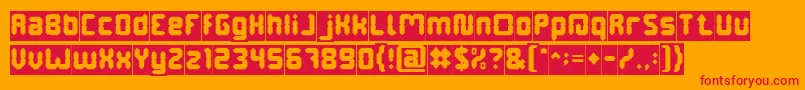 DigitalGothicInverse Font – Red Fonts on Orange Background