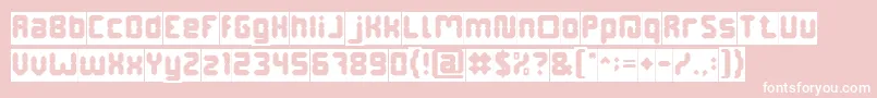 DigitalGothicInverse Font – White Fonts on Pink Background