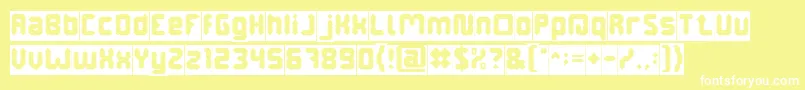 DigitalGothicInverse Font – White Fonts on Yellow Background