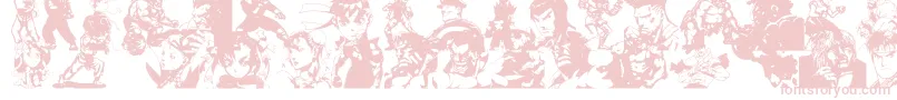 SuperStreetFighter Font – Pink Fonts on White Background