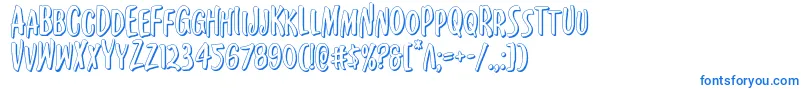 Kennebunkport3D Font – Blue Fonts on White Background