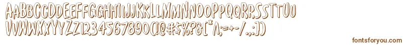 Kennebunkport3D Font – Brown Fonts on White Background