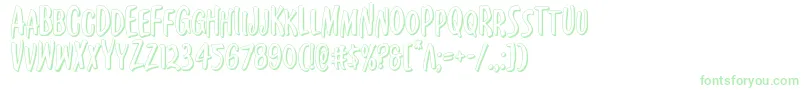 Kennebunkport3D Font – Green Fonts on White Background